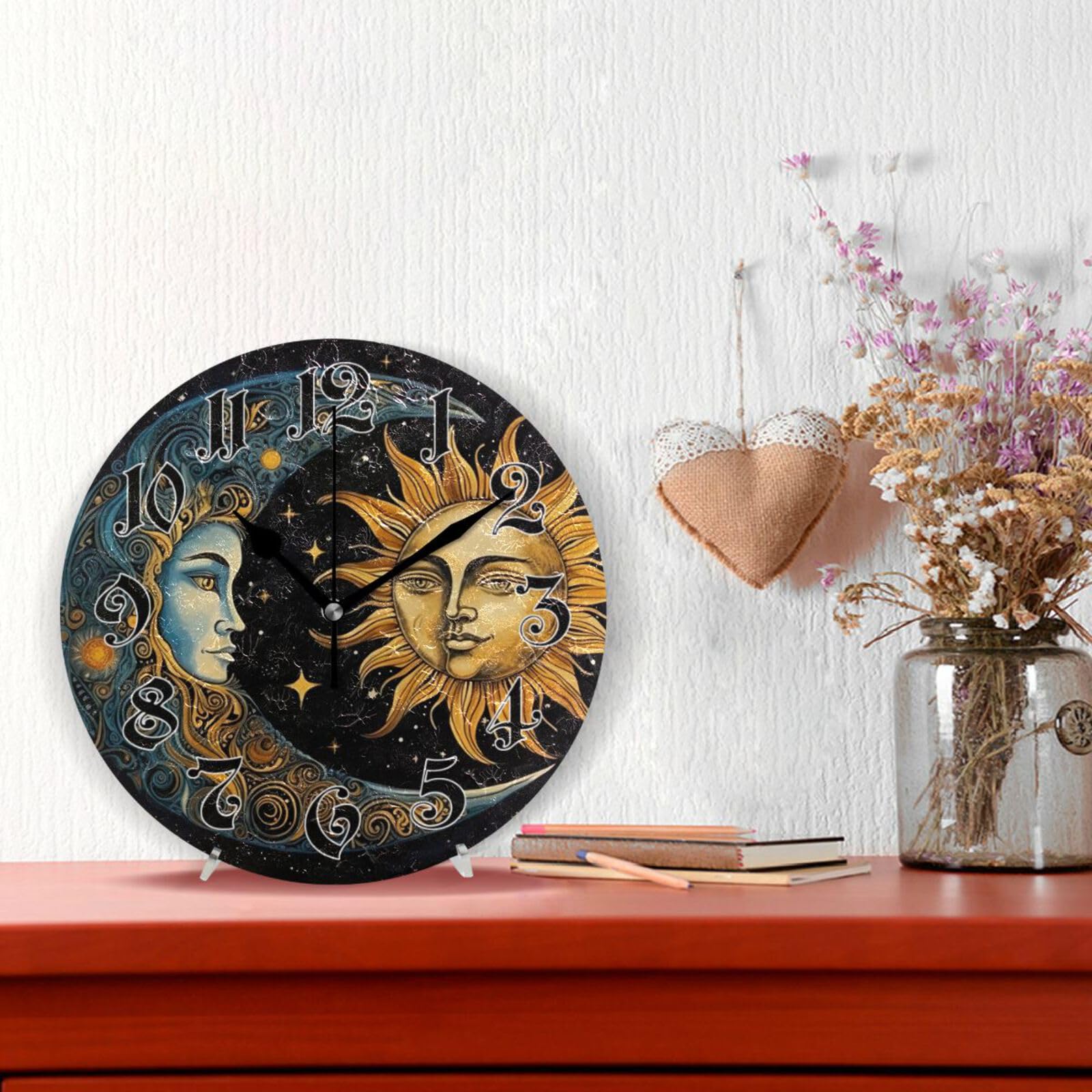 Amazon.com: Wajiw Gold Wall Clock Silent Non-Ticking Battery